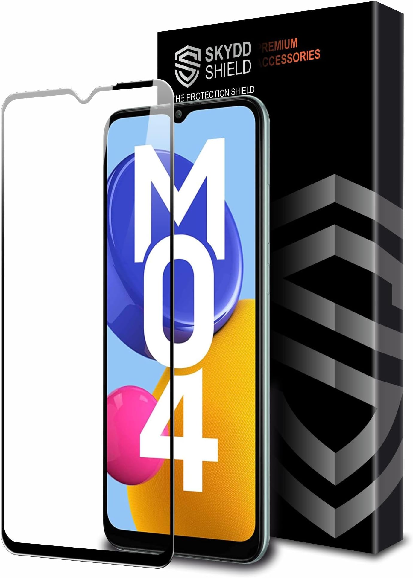 Military-Grade Gorilla Tempered Glass For Samsung Galaxy M04, A04S, A04, A04E, A03S, Galaxy A03 and Galaxy F04 (6.5 Inch) With Installation Kit | Edge to Edge Coverage | Black