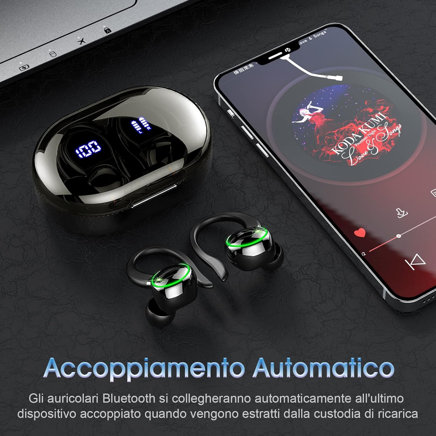 Cuffie Bluetooth Sport, Auricolari Bluetooth 5.3 con Mic, 48 Ore Wireless Cuffie In Ear Display LED, Bassi Potenziati HiFi Stereo IP7 Impermeabile Cuffiette Bluetooth Sport Cancellazione Rumore Cuffie Bluetooth Sport, Auricolari Bluetooth 5.3 con Mic, 48 Ore Wireless Cuffie In Ear Display LED, Bassi Potenziati HiFi Stereo IP7 Impermeabile Cuffiette Bluetooth Sport Cancellazione Rumore