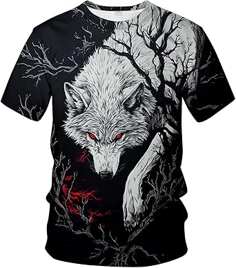 Blissboy Funny Animal Graphic T-Shirt Novelty Short Sleeve Crewneck Shirt