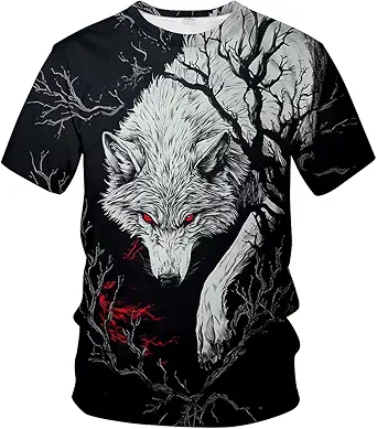 Blissboy Funny Animal Graphic T-Shirt Novelty Short Sleeve Crewneck Shirt