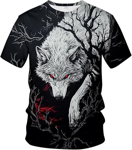 Blissboy Funny Animal Graphic T-Shirt Novelty Short Sleeve Crewneck Shirt