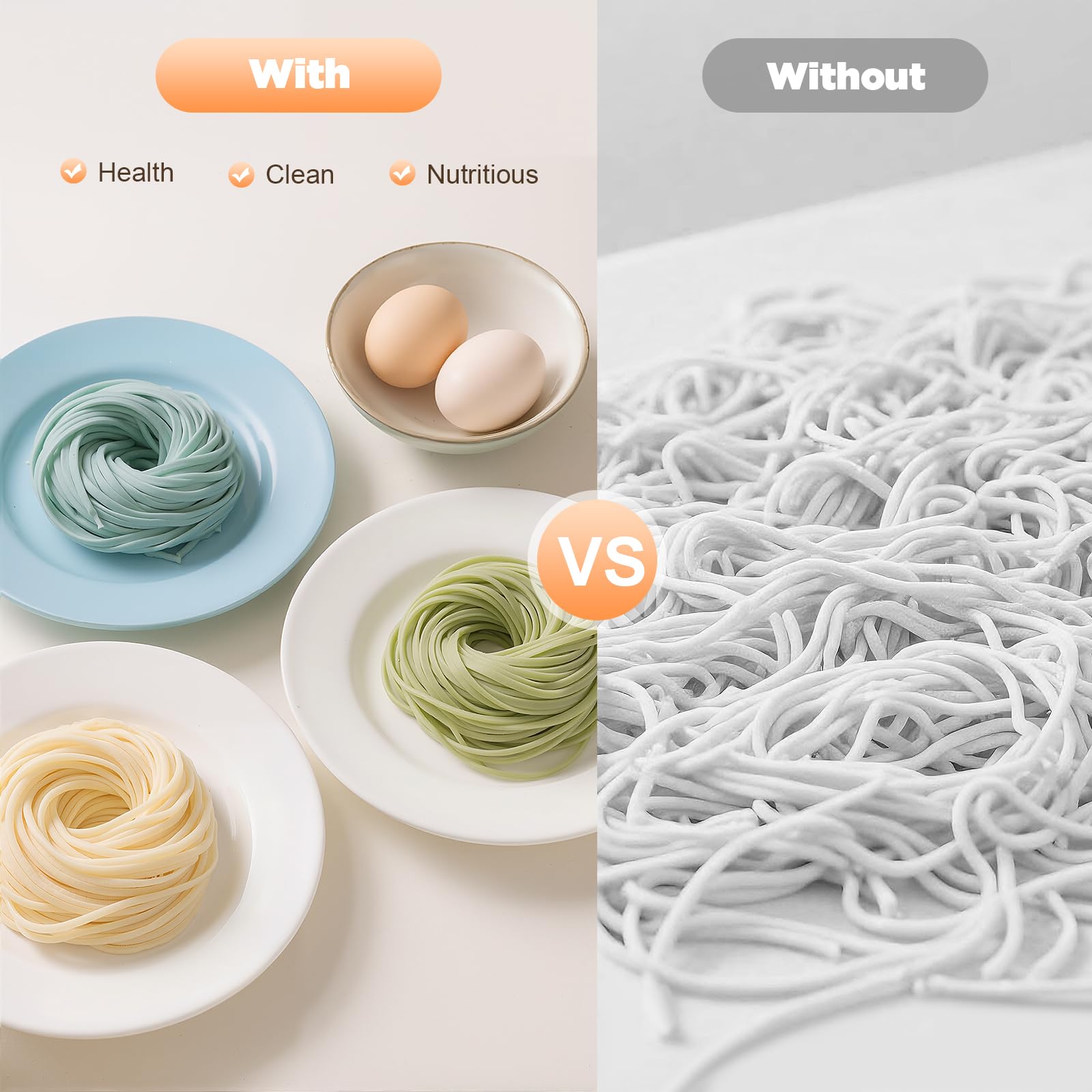 Macchina per pasta elettrica da 180 W, con 9 dischi, 33 x 20,5 x 28,5 cm, porta di riempimento indipendente, macchina per pasta multifunzione, per pasta, spaghetti, fettuccine e penne