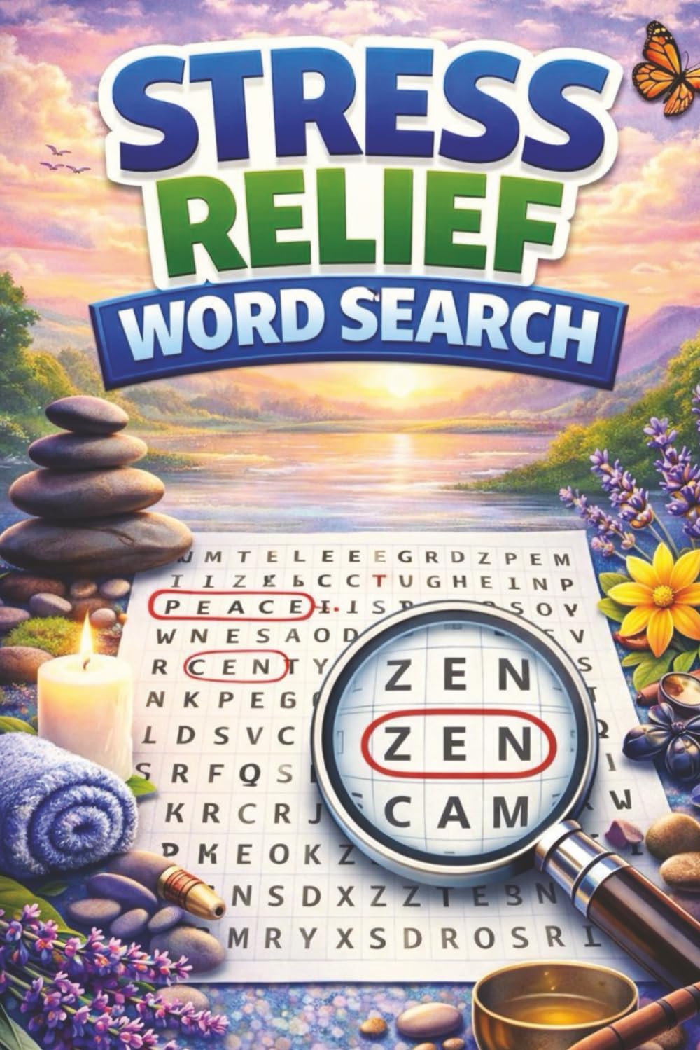 Anti-Stress Word Search Puzzle Book: A Relaxing Word Search Puzzle Book for Adults – Reduce Anxiety, Improve Focus, and Unwind with 100+ Calming Puzzles