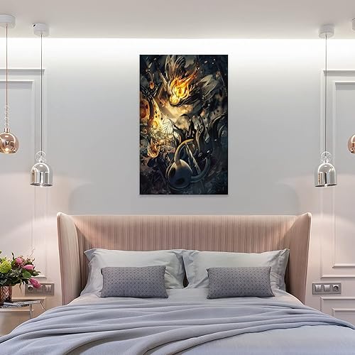 Miniatura 8 de SNKB Hollow Knight - Póster artístico en lienzo y arte para pared, diseño moderno de dormitorio familiar, póster de 08 x 12 pulgadas (7.9 x 11.8 in)