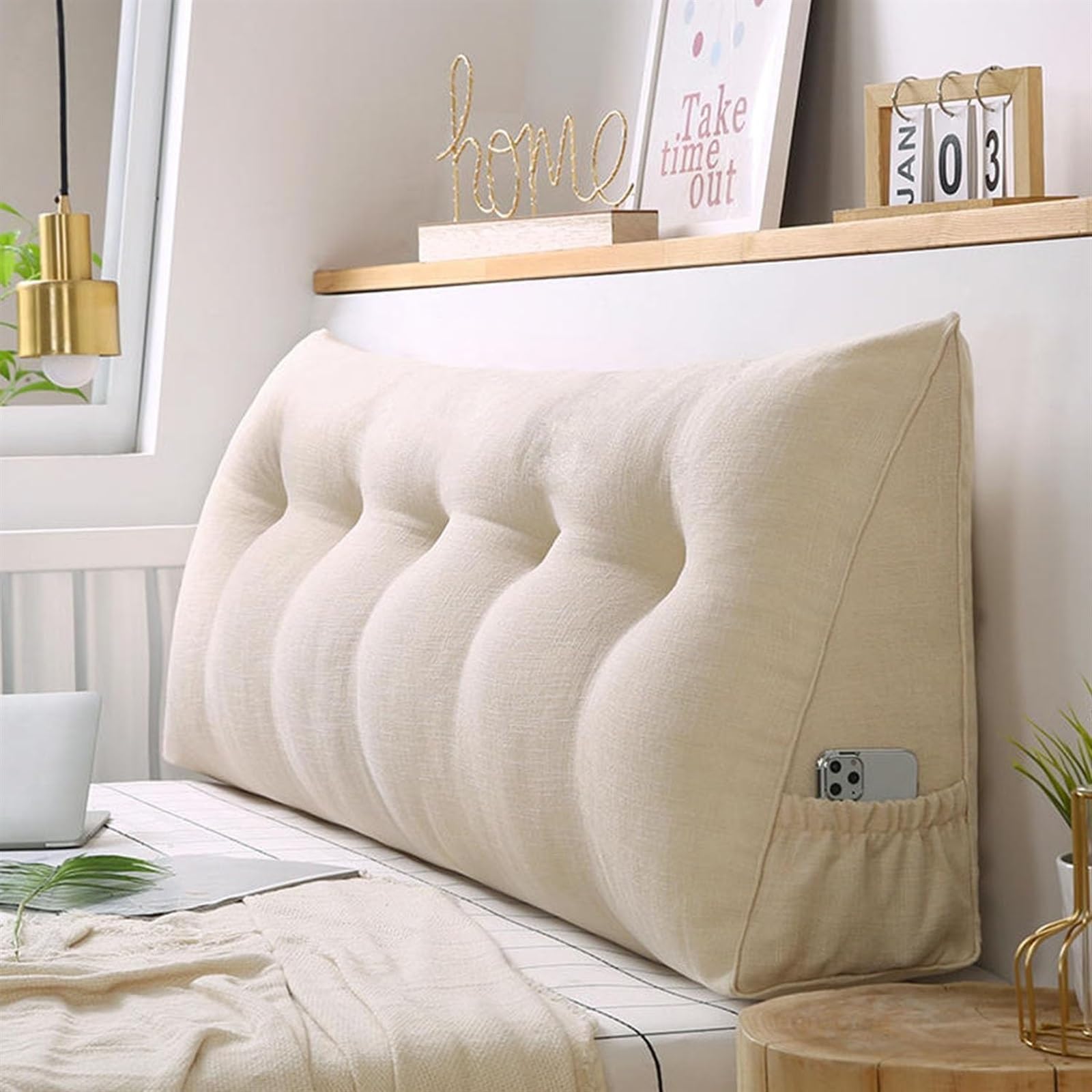 Cuscino Triangolare Per Lettura E Relax A Letto – Schienale Morbido A Cuneo Per Divano E Dormitorio, Supporto Ergonomico In Poliestere