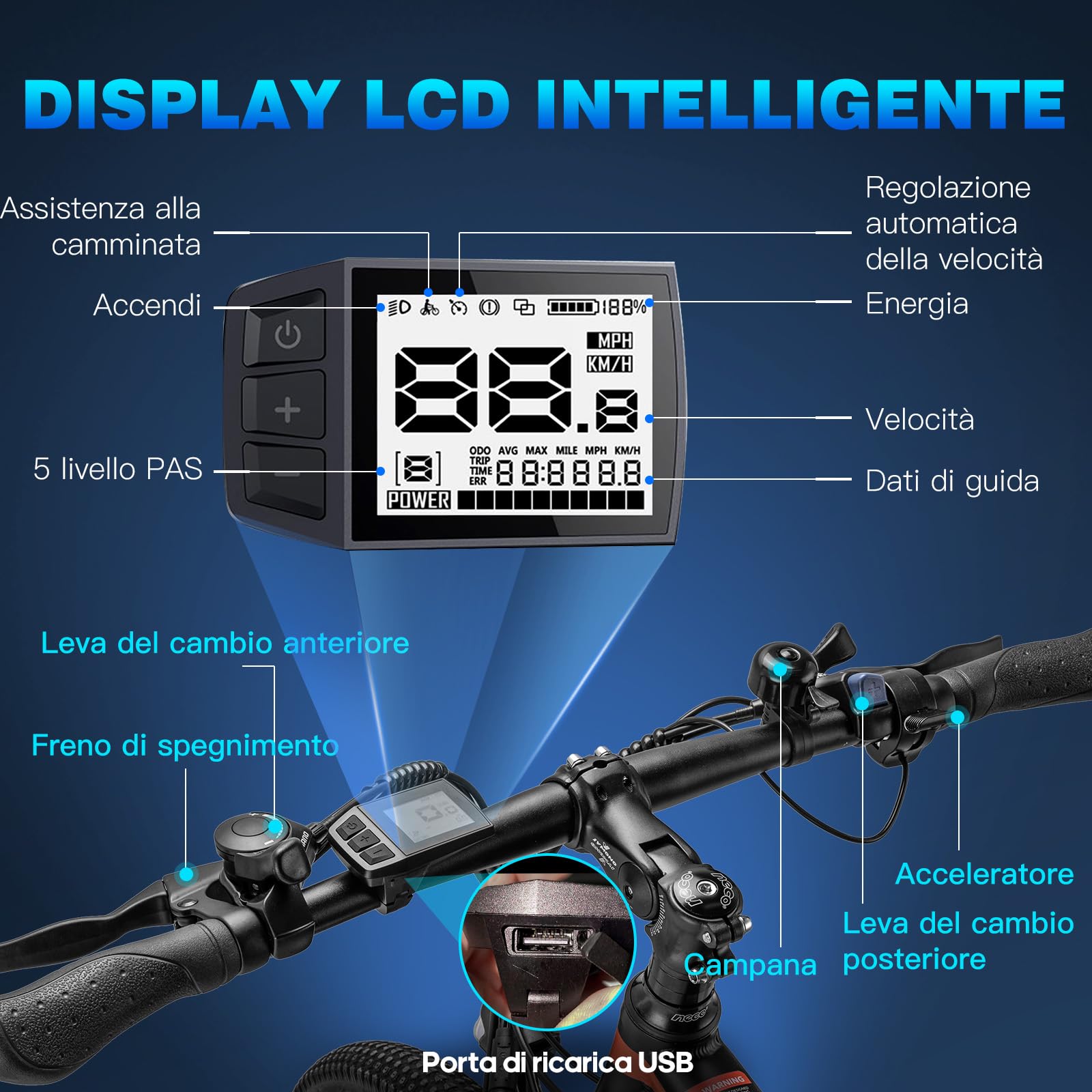 Fafrees Bici Elettrica, 26" Bicicletta Elettrica Uomo, 21 Velocità Mountain Bike Elettrica, 250W Motore 36V 13Ah Ebike da Città Donna, Pedalata Assistita 100KM MTB, Hailong Upgrade 2024