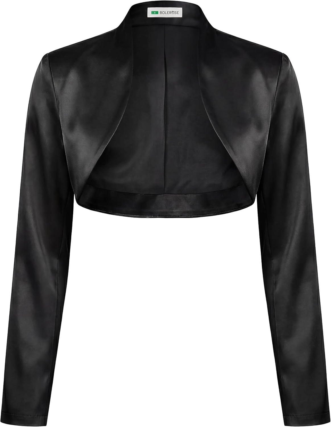BOLEROSE Formal Long Sleeve Satin Bolero Shrug