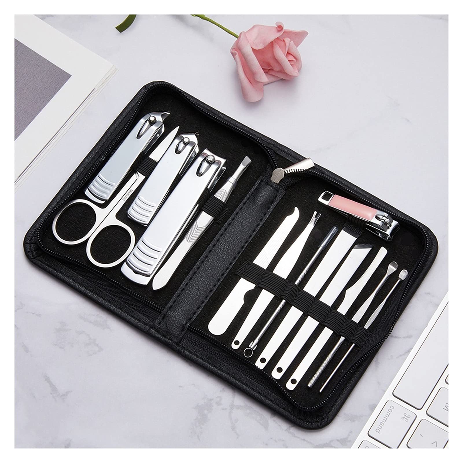 set tagliaunghie 20/14/10 / 6PCS in acciaio inox clippers in acciaio inox per unghie per unghie per unghie per unghie per unghie per unghie per unghie forbici Grooming Kit Pedicure Manicure Tools Kit