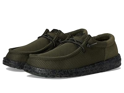 Hey Dude Kids Wally Funk Nu Splatter (Little Kid/Big Kid) Boys Shoes Olive : 6 Big Kid M, Canvas