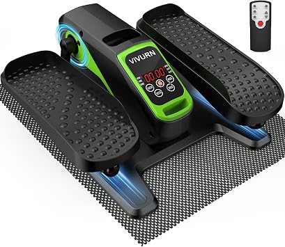 Under Desk Elliptical Leg Exerciser While Sitting for Seniors | VIVURN 018 Peddler Exerciser with RF Remote,12 Speeds Manual Auto Mode, Non-Slip Mat , Foot Pedal Machine for Home Office