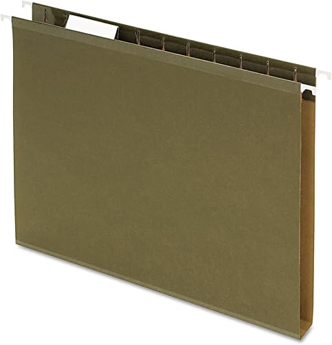 Vista 10 de Pendaflex Carpetas colgantes reforzadas con capacidad extra, tamaño carta, 25 por caja, Verde (Standard Green)