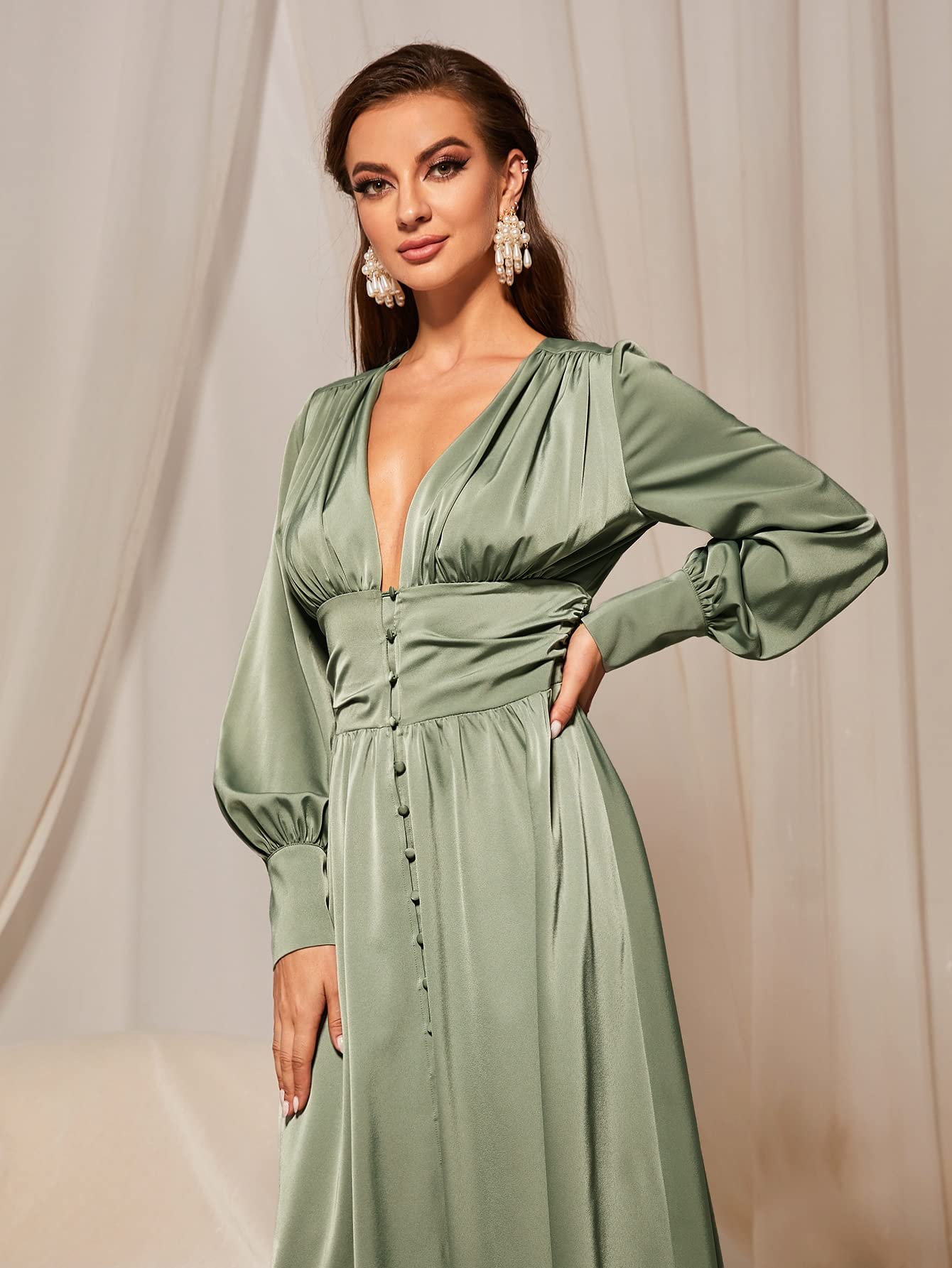 Amazon.com: Neeno Women's Dresses Empire Waist Flowy Dress Dress for Women ( Color : Mint Green, Size : Large) : Clothing, Shoes & Jewelry