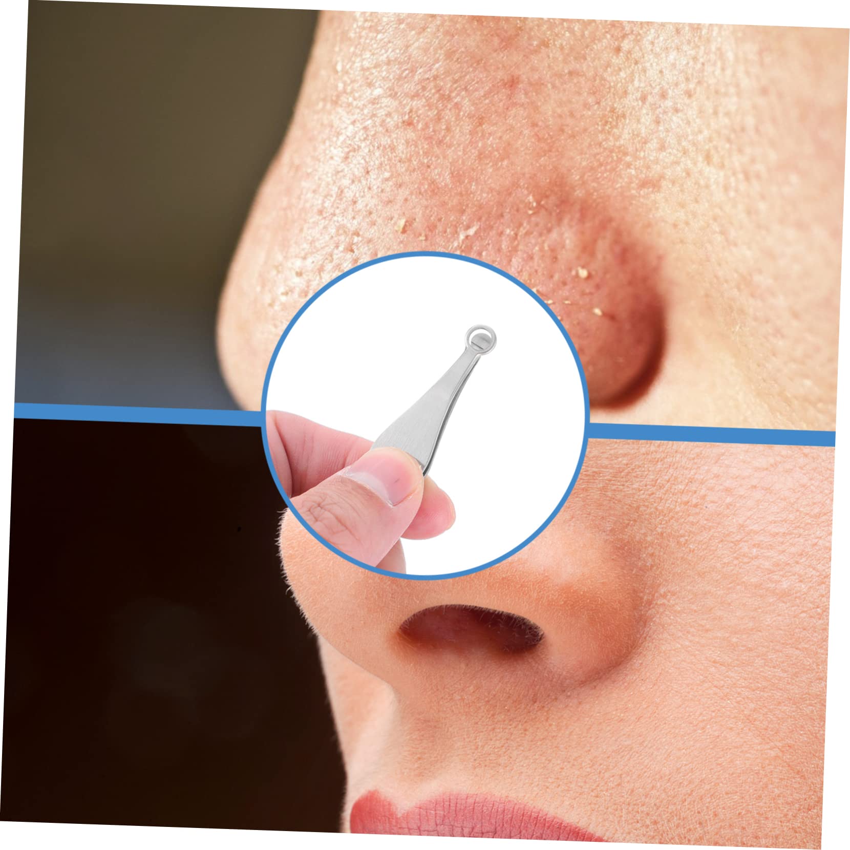 Baluue 3pezzi Pinzetta Per Nasal Hair Inossidabile Con Testa Rotonda Strumento Di Taglio Sicuro e Pratico Per La Personale Del Naso Orecchie