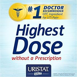 URISTAT Ultra UTI Relief Pack, 1 UTI Test Strip & 12 Pain Relief Tablets (Pack of 2)