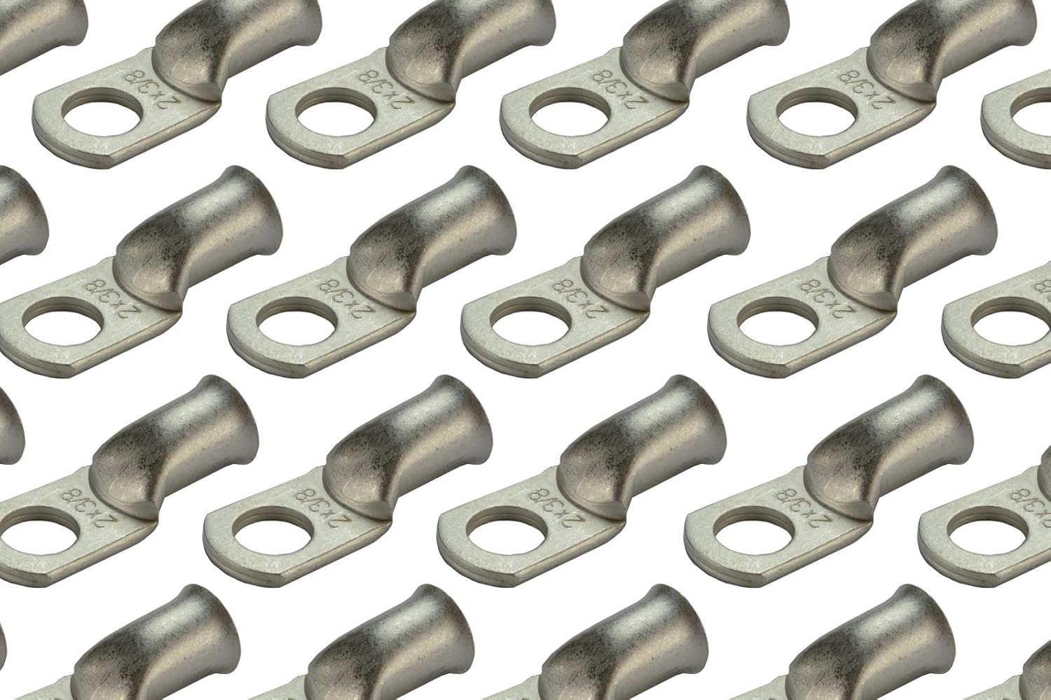 TEMCo Tinned Copper Battery Cable Ends, 50 pack, 2 AWG