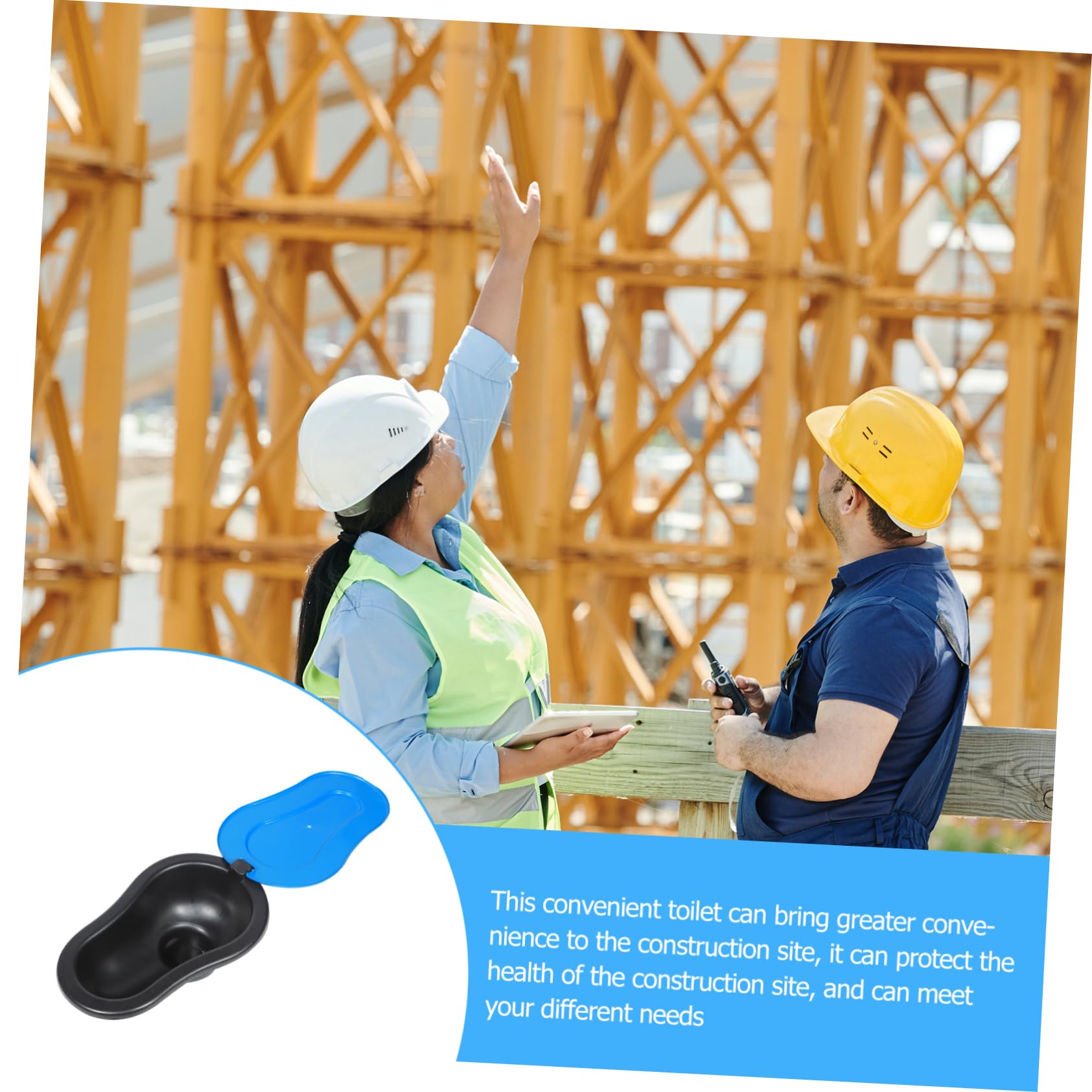 SUPVOX 2Pcs Portable Squatting Toilet for Workers Temporary Toilet for Construction Sites Durable and Easy to Carry for Camping and Emergency Use