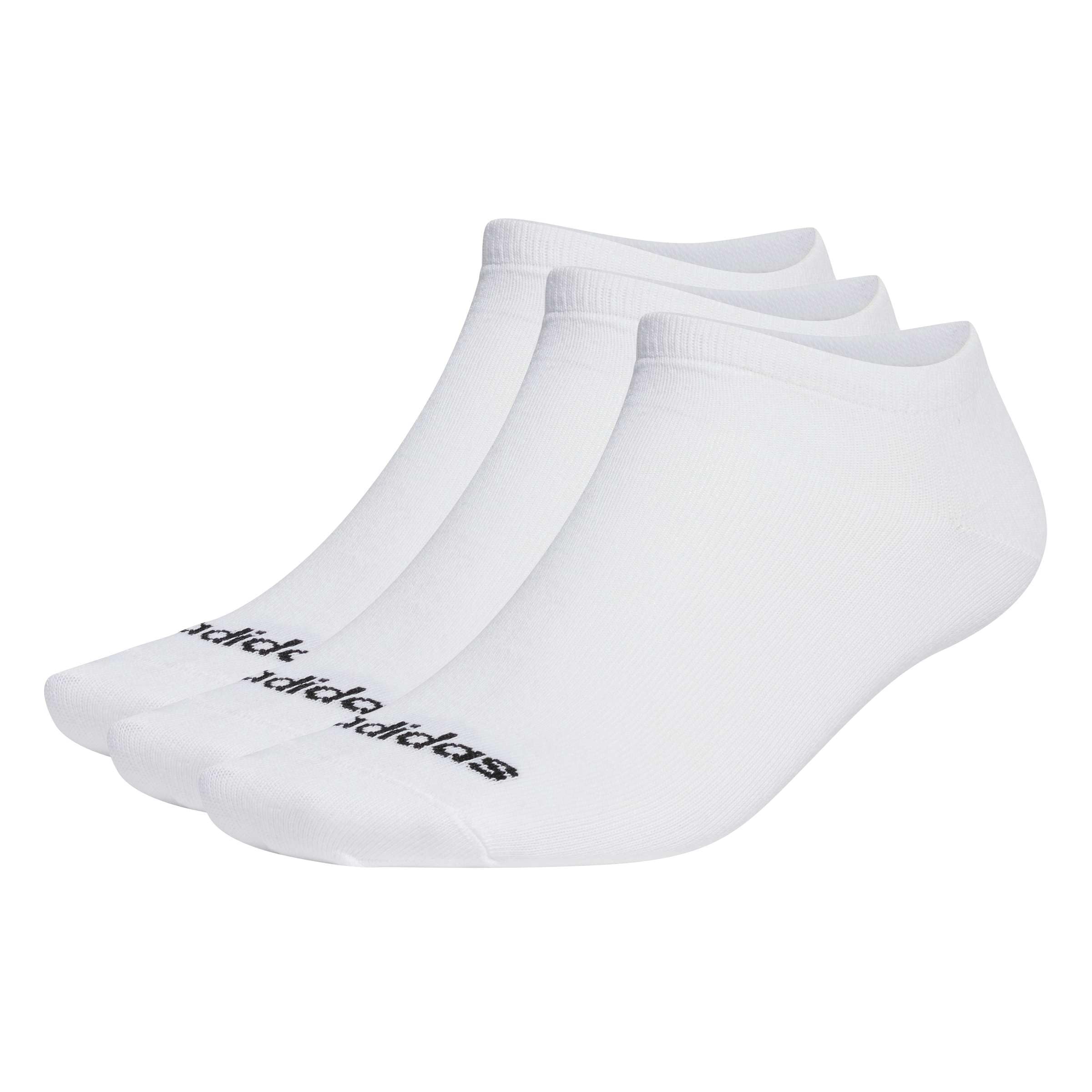 adidas Mixte enfant Thin Linear Low-​Cut Socks 3 Pairs, White / Black, 7-​8 Years