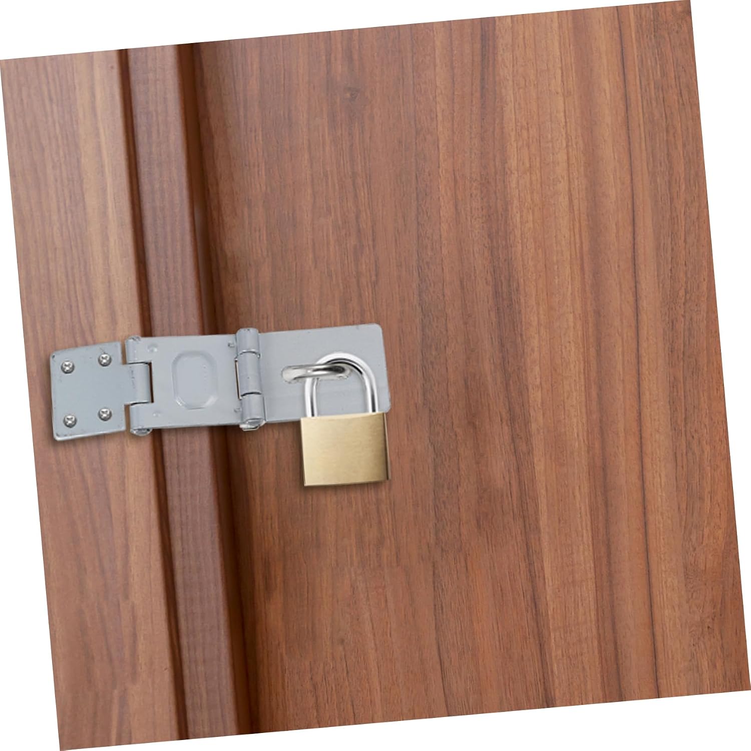Iron Hinge Safety Hasp 6 Pcs White Classic Security Clasp | Sturdy Build, Easy Installation, Padlock Latch, Clean Modern Profile, Better Looking Hardware Use