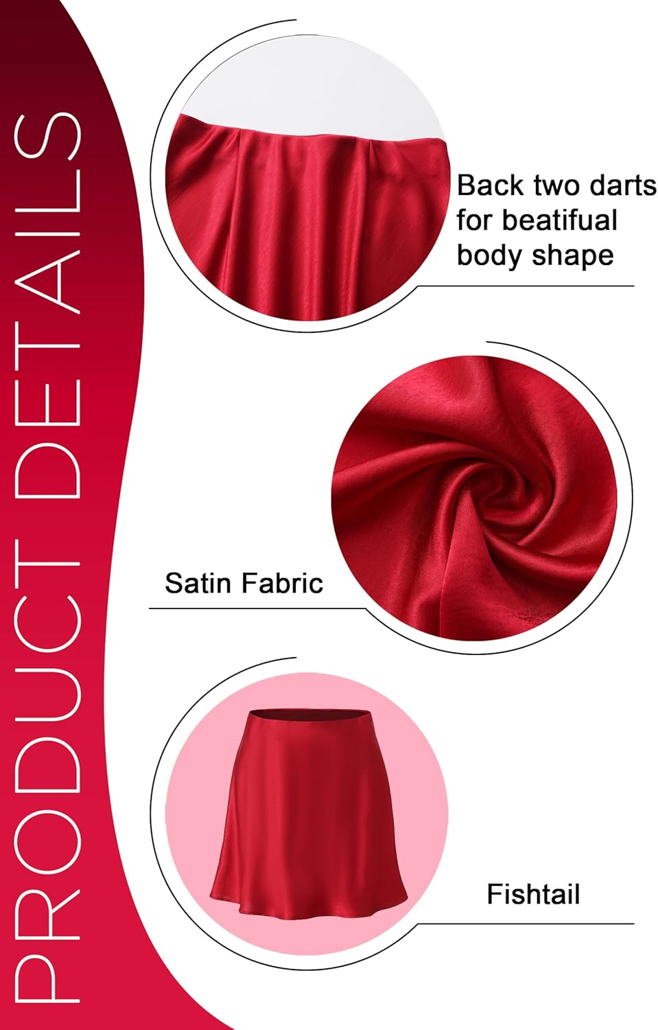 ALCEA ROSEA Women's Elegant Silky Satin Mini Skirt High Waist Short Skirt Leopard Print Mini A Line Skirts for Women - Image 5