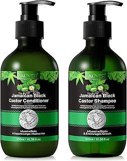 Jamaican Black Castor Shampoo and Conditioner Set,Castor Oil Shampoo and Conditioner for Hair Growth,Routine Shampoo and Conditioner for Women Hair Loss,With Rosemary,Biotin,Coconut Oil,21Fl Oz