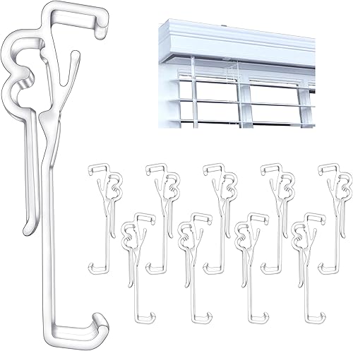 Miniatura 2 de Amazing Drapery Hardware Clips de cenefa transparentes de 3.0 pulgadas para persianas y cortinas de ventana, paquete de 6 soportes de plástico