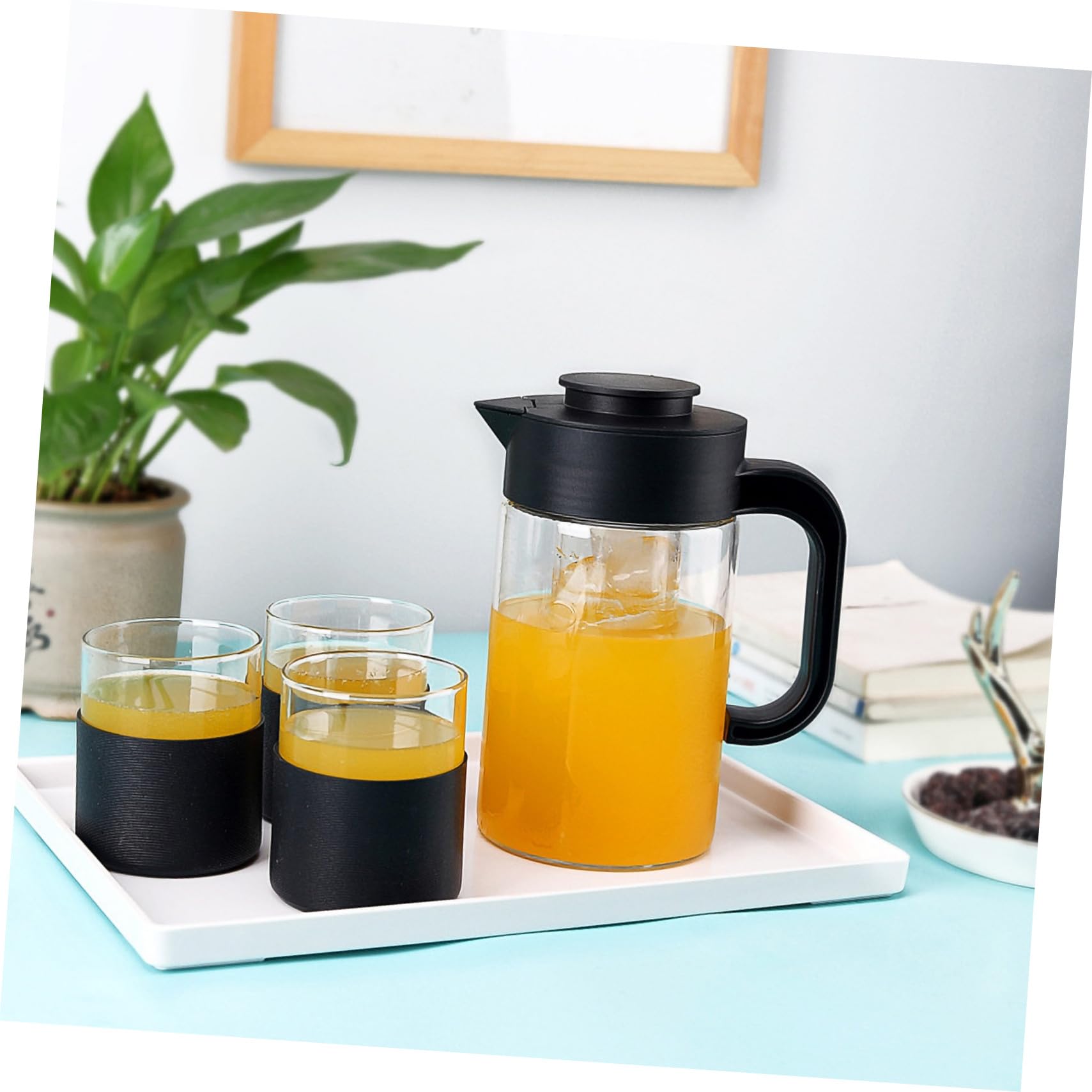 Tetera De Jarra De Agua Hogar Hervidor De Jugo Multifunción Jarra De Jugo De Vidrio Accesorio Para Bebidas Para Preparar Infusiones y Bebidas Frías