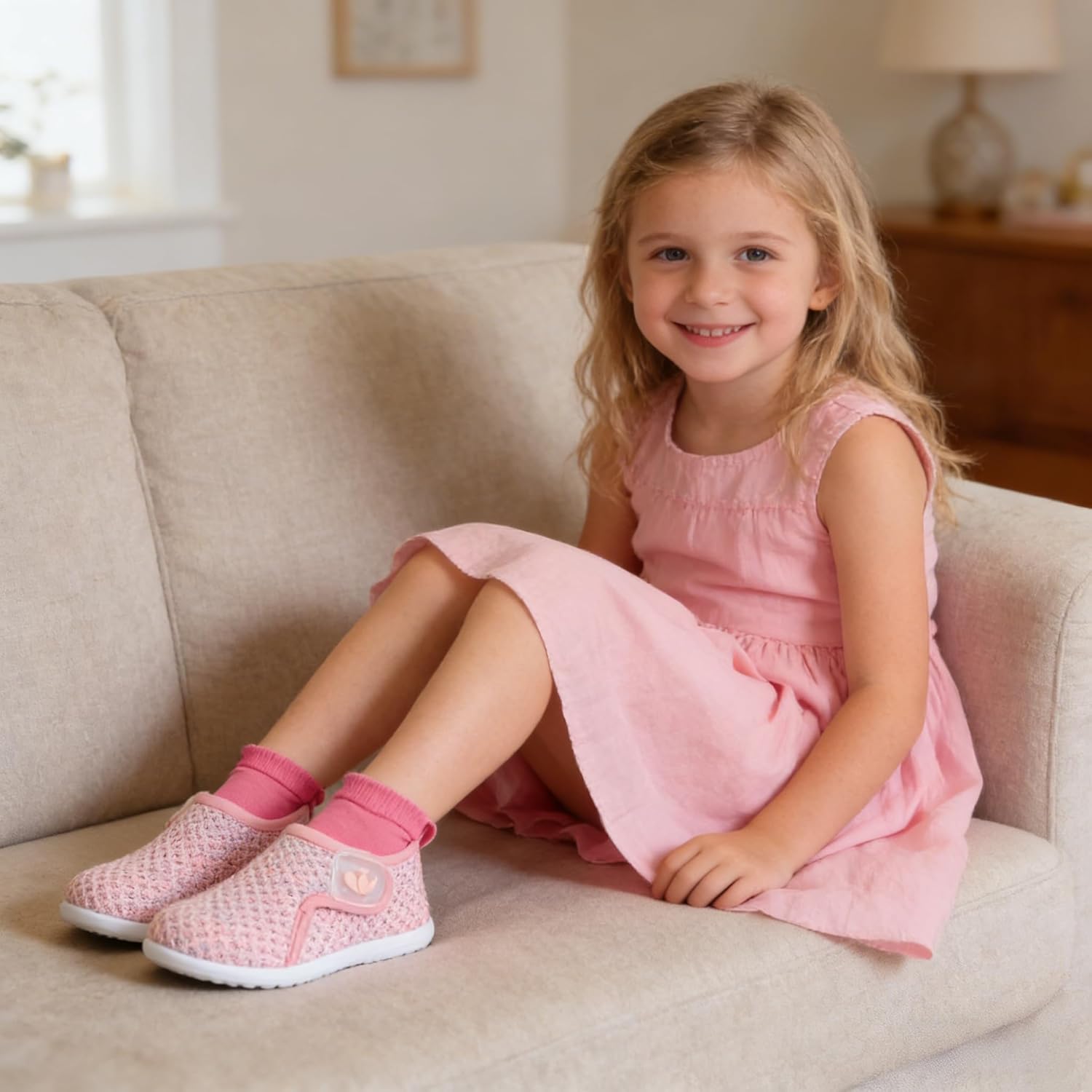 FEETCITY Baby Boys Girls First Walking Shoes Infant Sneakers Crib Shoes Breathable Lightweight Slip On Shoes - Image 2