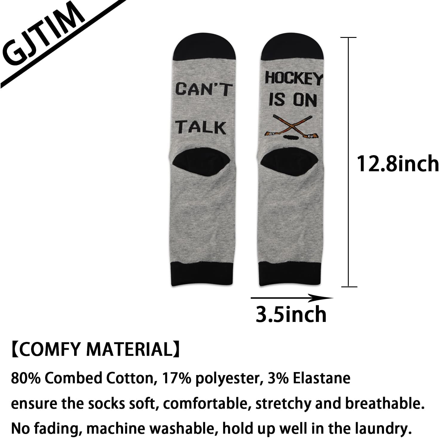 GJTIM Hockey Sport Lover Gift - Birthday Gift Novelty Hockey Socks for Fans - Image 2