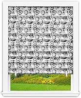 RediShade No Tools Original Printed Pleated Paper Shades, Sports Design, 36x72 Inch, 4-Pack - Easy Install Light Filtering Window Coverings