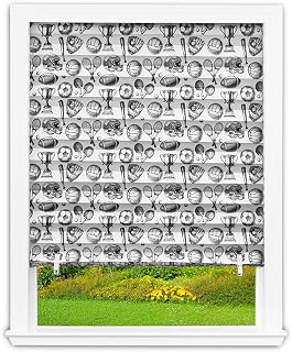 RediShade No Tools Original Printed Pleated Paper Shades, Sports Design, 36x72 Inch, 4-Pack - Easy Install Light Filtering Window Coverings