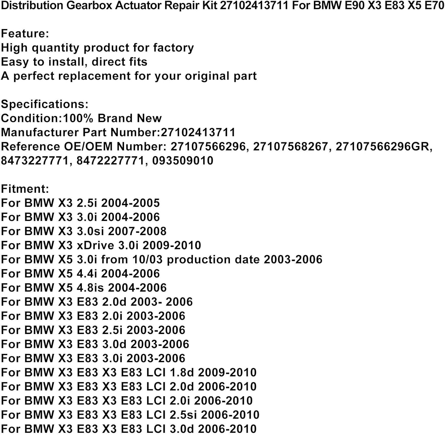 Transfer Case Actuator Motor Gear Repair Kit Fit for BMW X3 X5 E83 E53 E70 E71 E90, Replace for Part NO.#27107541782,27107566296,27107568267,27102413711,8473227771