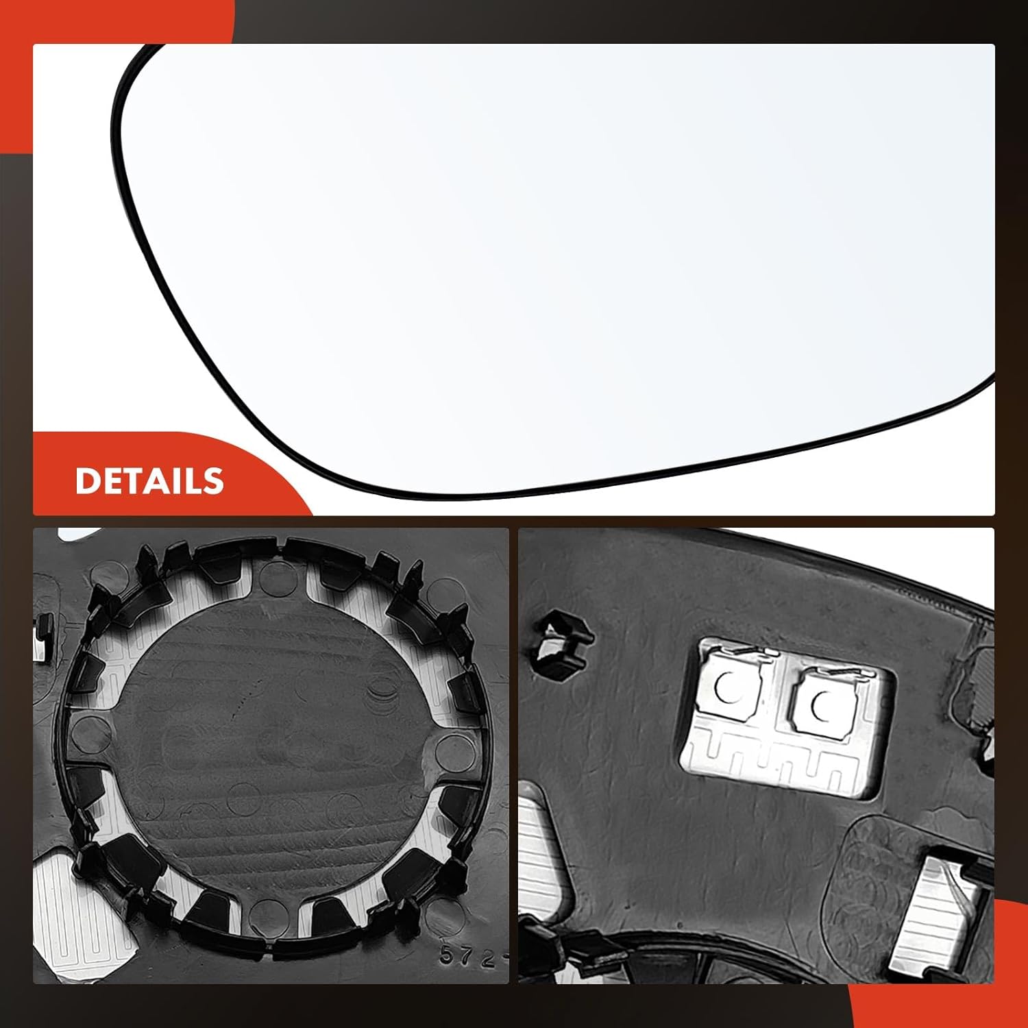 A-Premium Left Driver Side Power Heated Mirror Glass with Backing Plate - Compatible with BMW X3 2011 2012 2013 2014 2015 - Exterior Side View Flat Mirror, without Auto Dimming, built to 3/31/2014