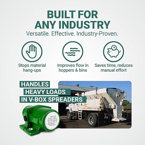 Miniatura 4 de Vibrador de CC para camión y remolque de carga pequeña MG-200 - 300 lbf de fuerza, motor de vibración lubricado de 4800 RPM para esparcidores de