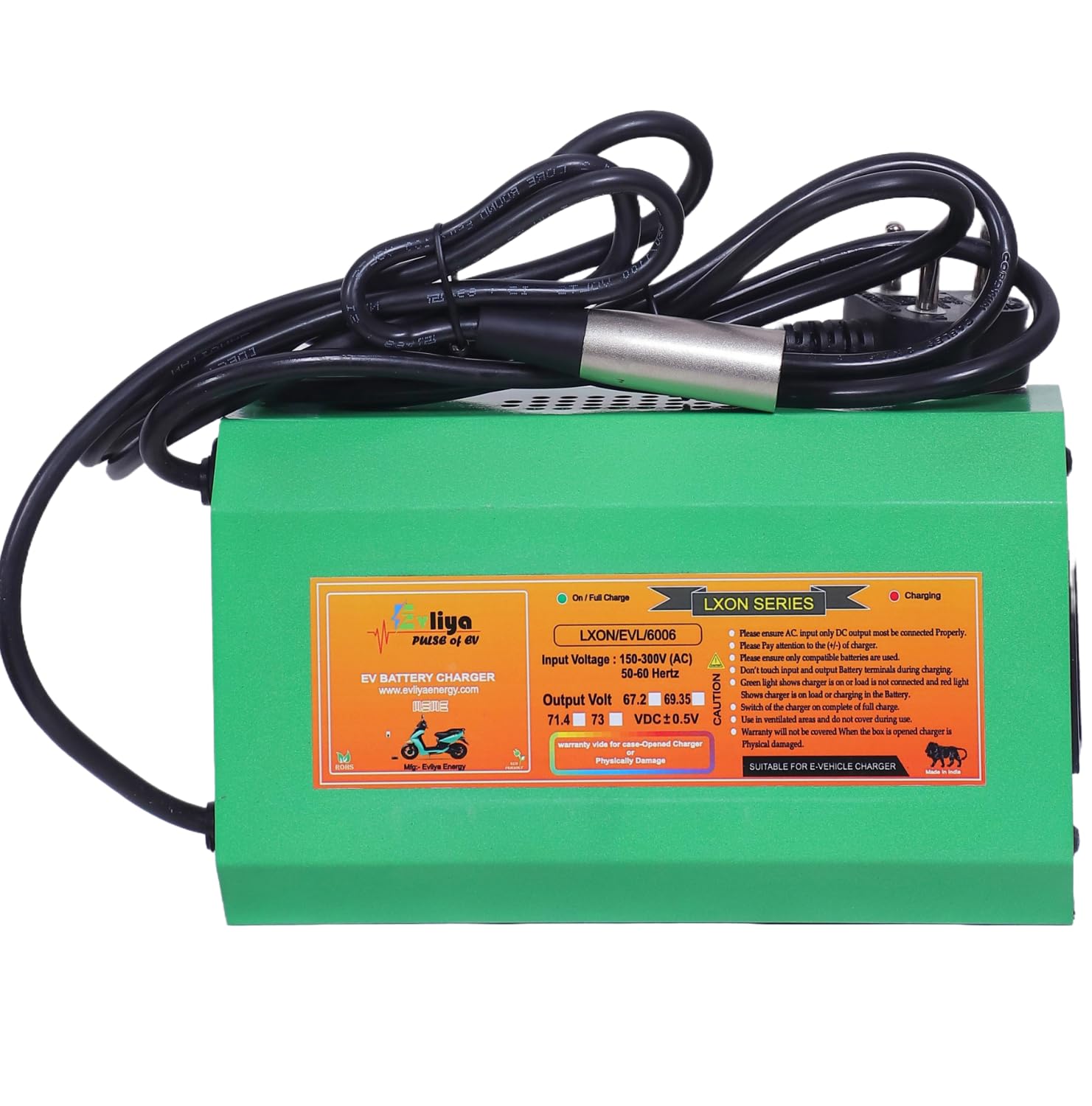 60V 6A EV Electric Scooter Lithium-Ion Battery Charger | Output Auto Cut Off 73v | with Digital Display | Fast Charging, Durable, and Suitable with 60V Batteries, XLR Round Output Connector.-image-37