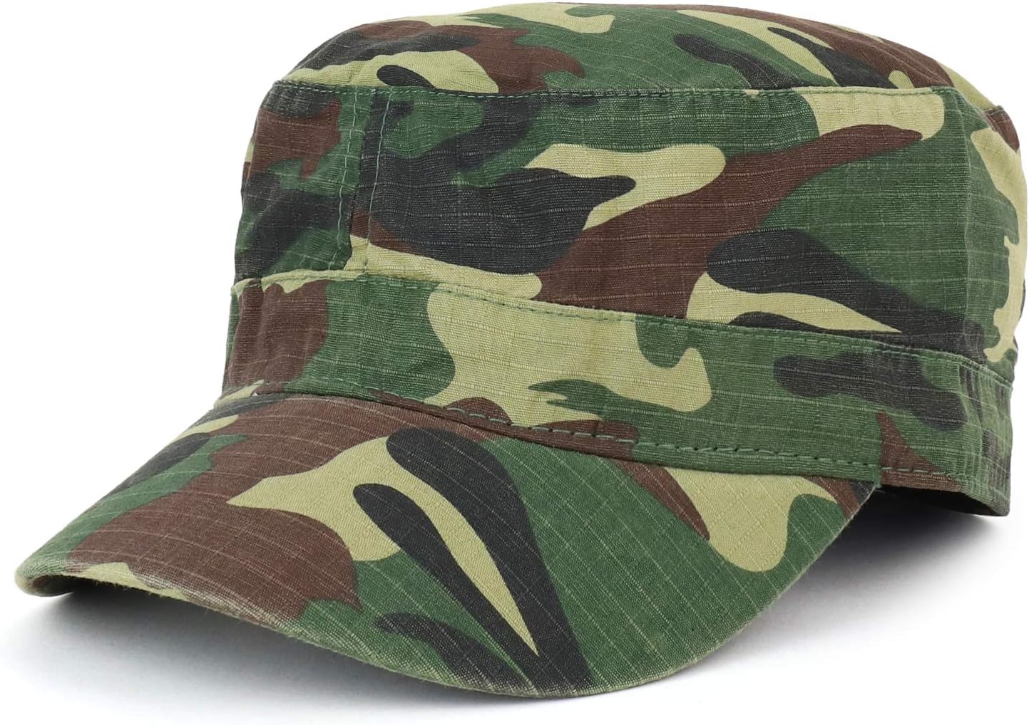 Armycrew Lightweight Cotton Ripstop Fitted Army Style Flat Top Cap