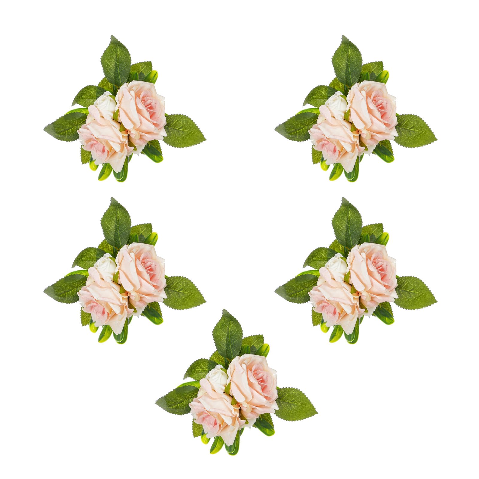 Jazuaiao 5Pcs Artificial Rose Holder Flower Decoration Wedding Flower Arrangement, for Party Table Centerpieces Decoration Candlestick