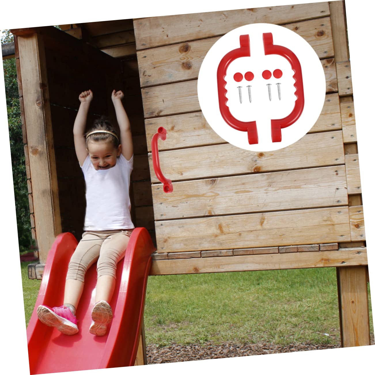 SUPVOX Non-Slip Handle Toys Boys and Girls Playground Grip Swing Gripper Kit Protective Bars for Outdoor