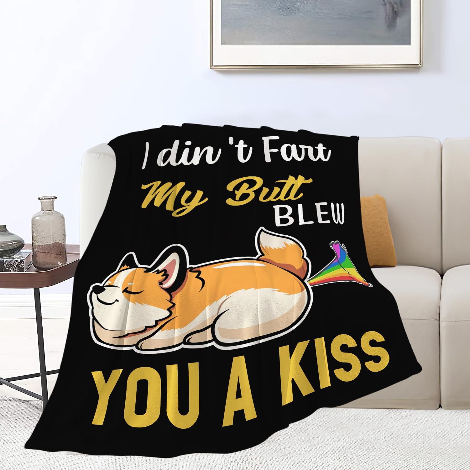Corgi Blanket Dog Throw Blanket Soft Cozy Warm Fuzzy Fleece Lightweight Plush Merch Animals Decor Gifts Corgi Lover for Man Woman Boy Girl Couch Bedding Sofa 50"X40" - Image 6