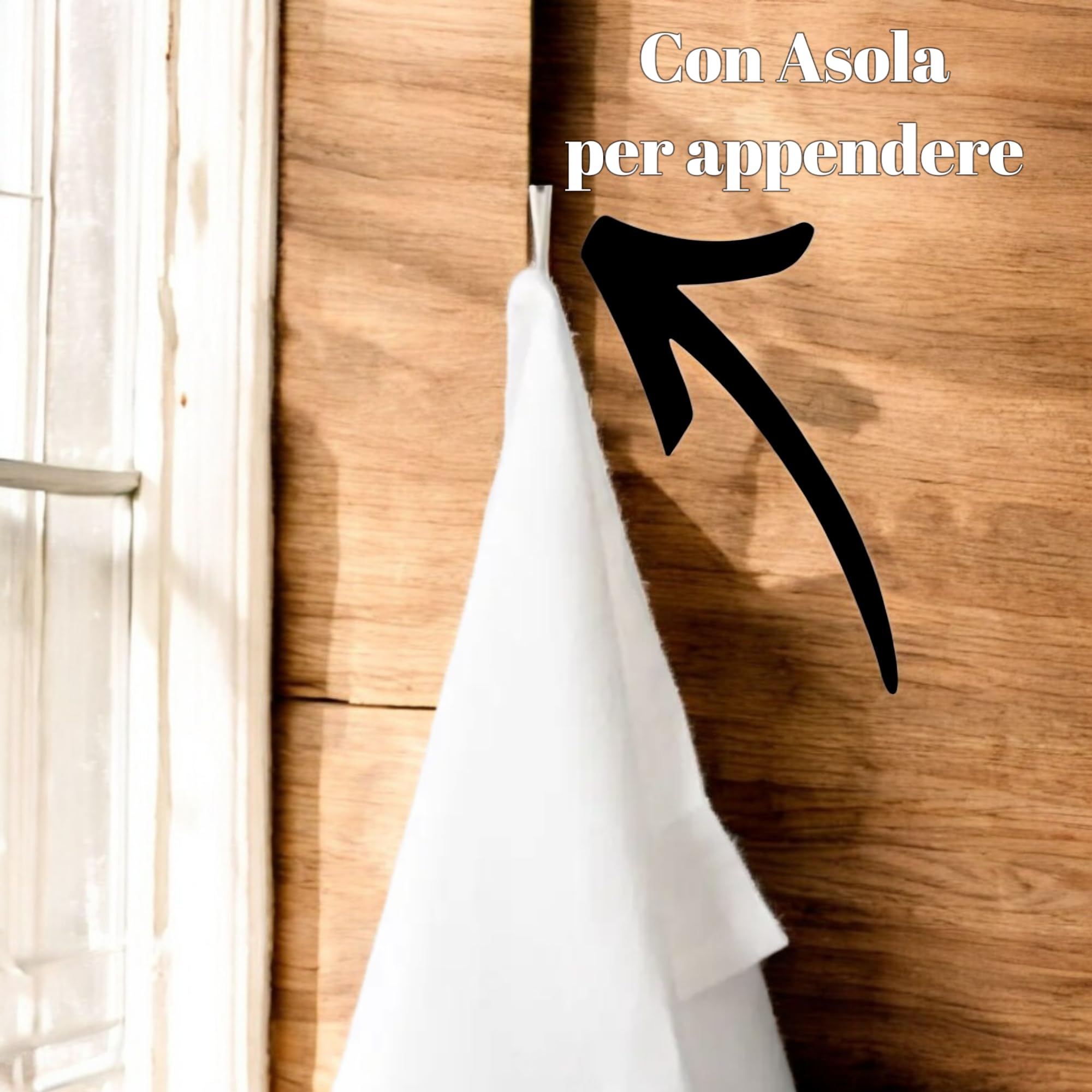 2 Asciugamani Per Asilo Con Asola E Ricamo - 100% Cotone 37x57cm - Personalizzabili Con Nome - Foto 2