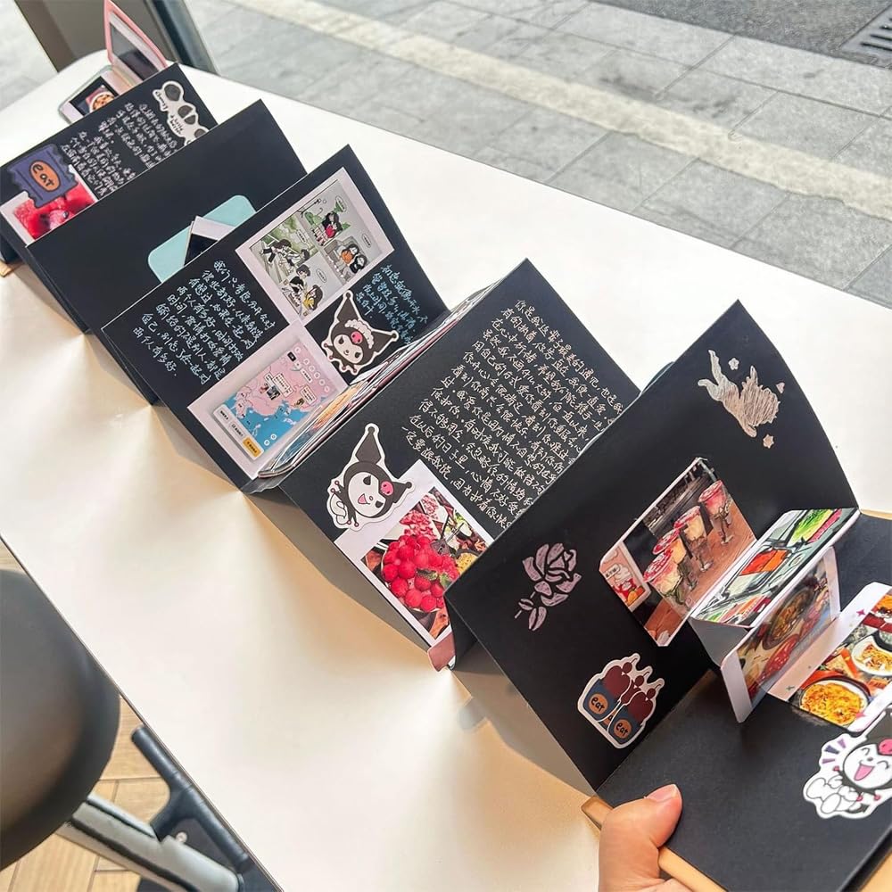 ERBO Album Photo à Personnaliser (28x21cm), Album De Collection à Accordéon, Scrapbook DIY PhotobookPeut être Utilisé Comme Cadeau De Remise De Diplôme, Cadeau D'anniversaire, Cadeau De Mariage (34