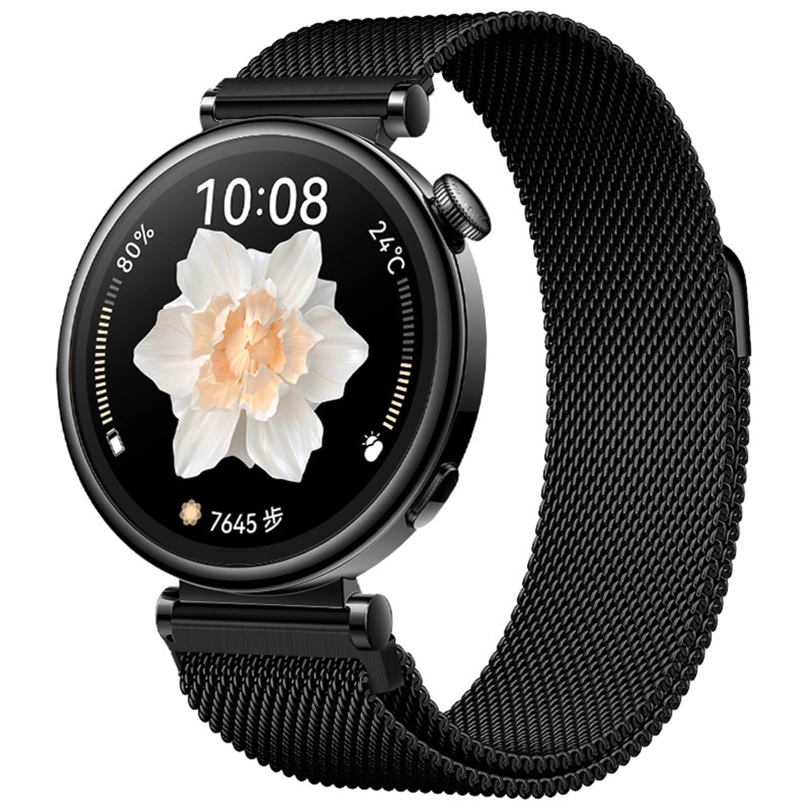 Dl3 Mobilak Strap For Huawei Watch GT 6 41mm/Watch5 42mm/GT 5 Pro 42mm/GT 5 41mm/GT4 41 mm/Garmin Venu 3S/Fossil Women's Gen 6, 18mm Stainless steel Metal Milanese Magnetic Mesh Bands