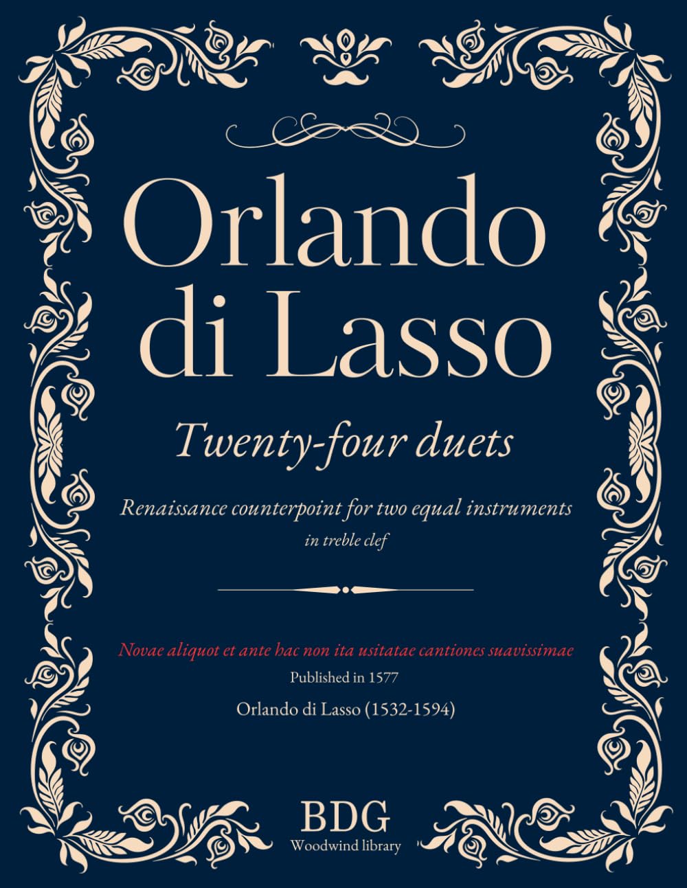 Orlando di Lasso, Twenty-four duets: Renaissance counterpoint for two equal instruments