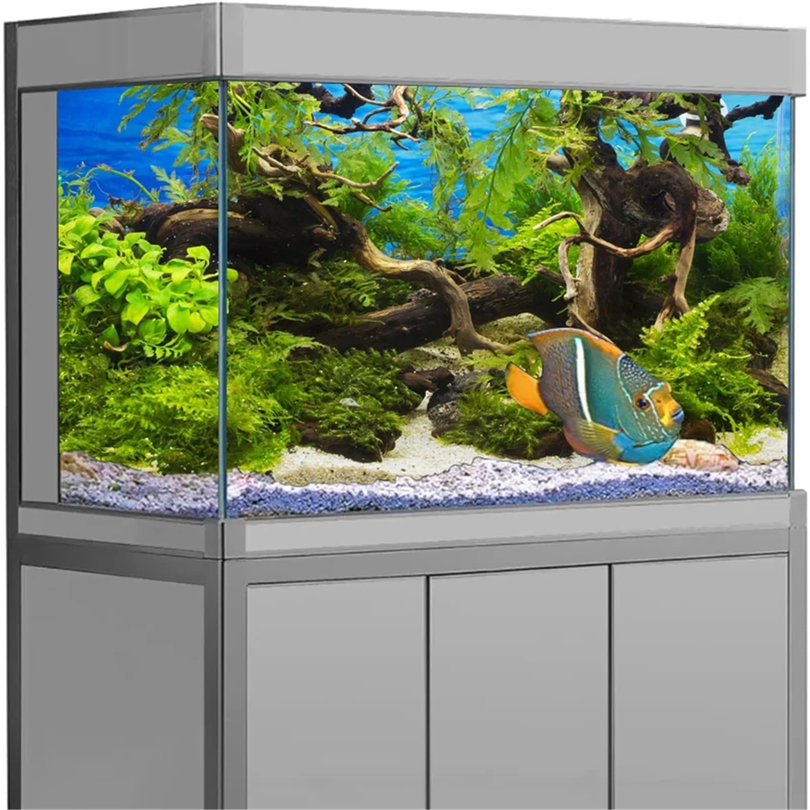 OJEVMLFVQ Aquarium Background Aquarium Background Sticker Poster Plant Fish Tank Decoration Self Adhesive Wallpaper 3D(54x122cm)