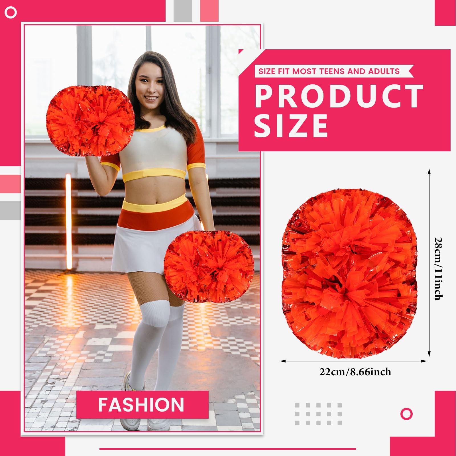 チアリーディング・チアダンス ポンポン（白）【5つまとめ買い