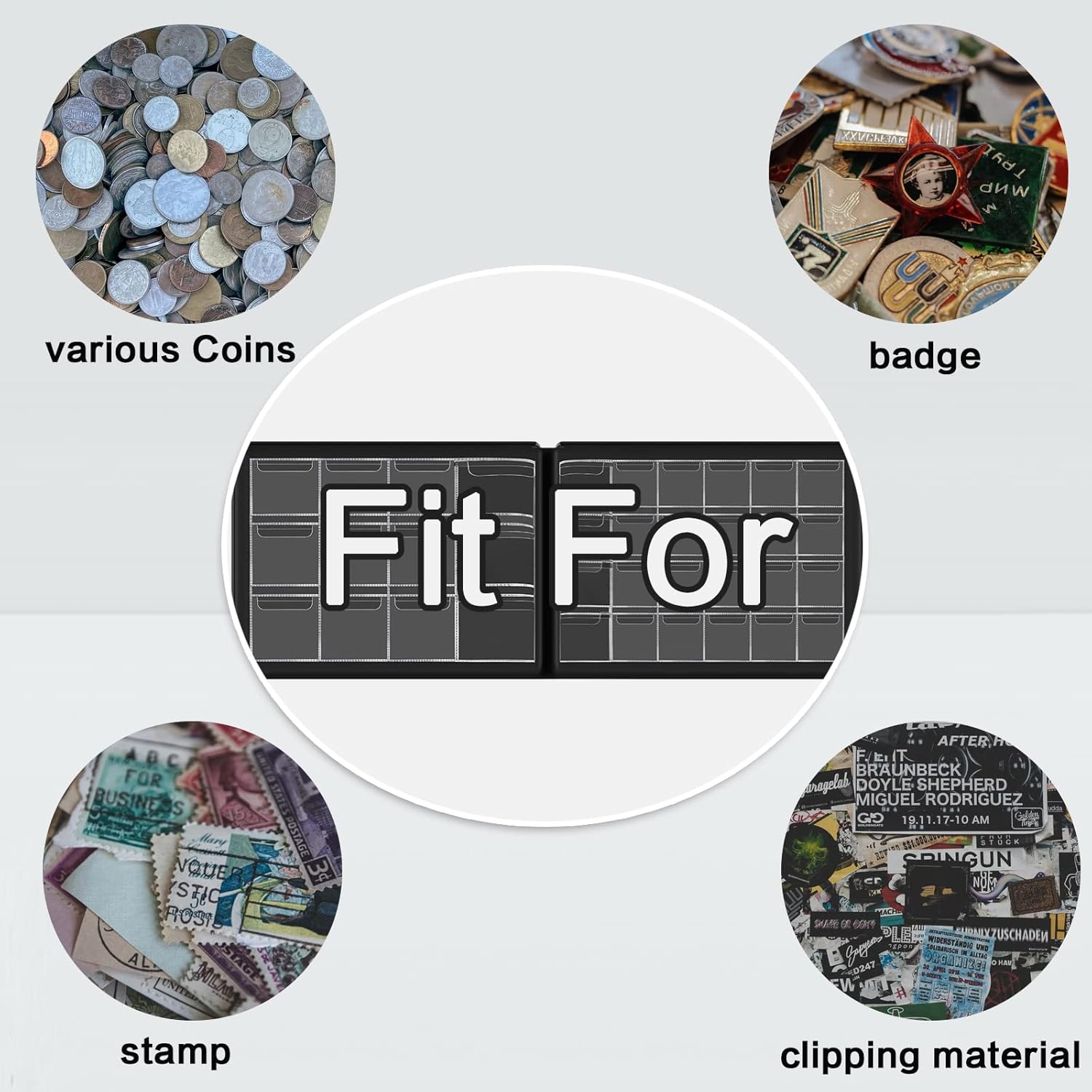 Microphone Case Fits for JBL Wireless Two Microphone & 300 Pockets Coins Collecting Folder Album with PVC Free Sleeves