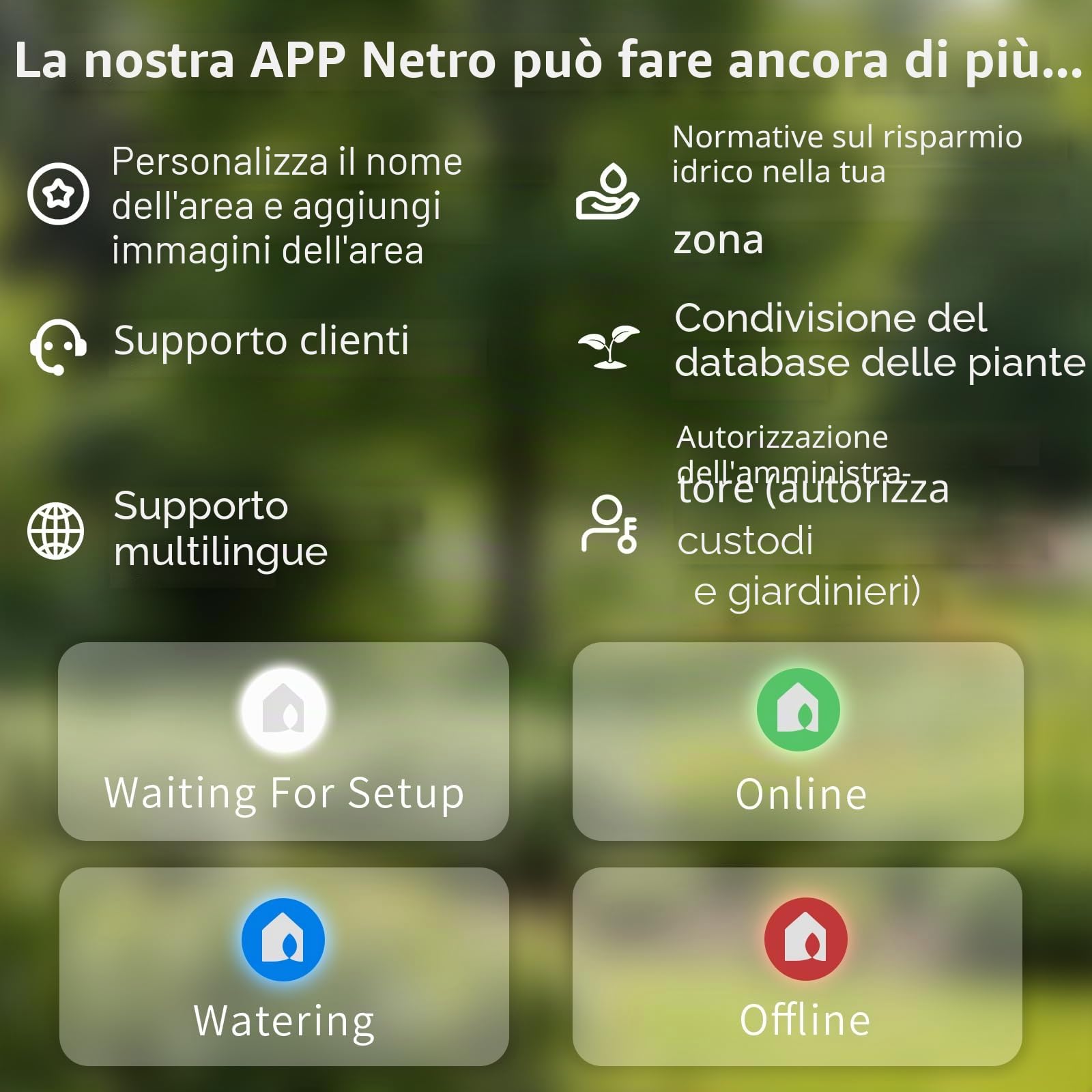 Netro Intelligente spruzzatore Controller, Wifi, Tempo Aware, accesso remoto, 6 Zone, compatibile con Alexa
