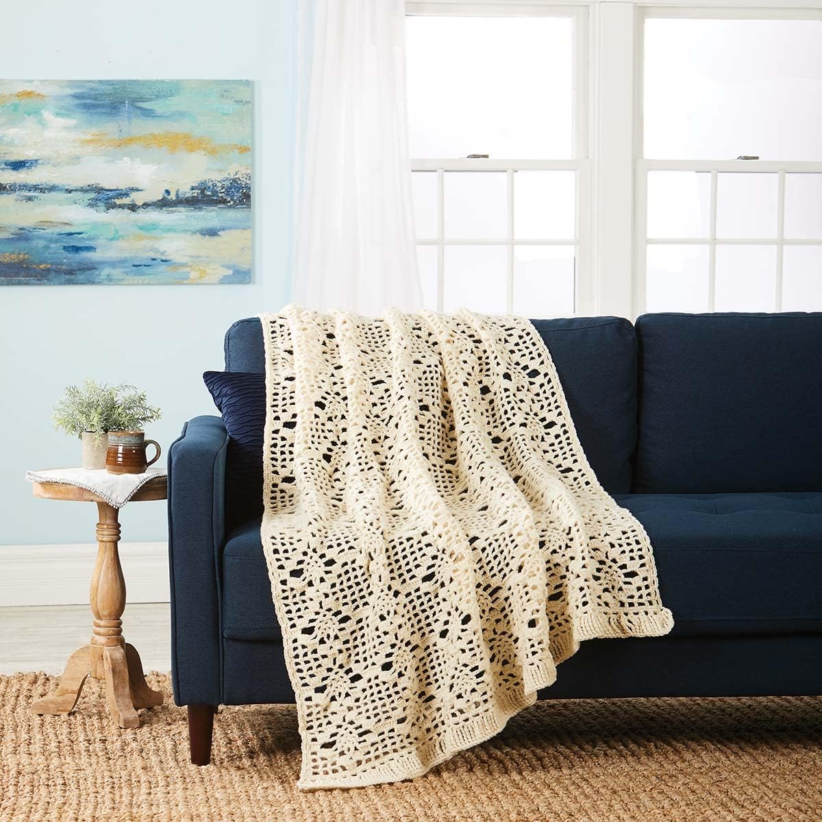 Herrschners Florence Afghan Crochet Kit