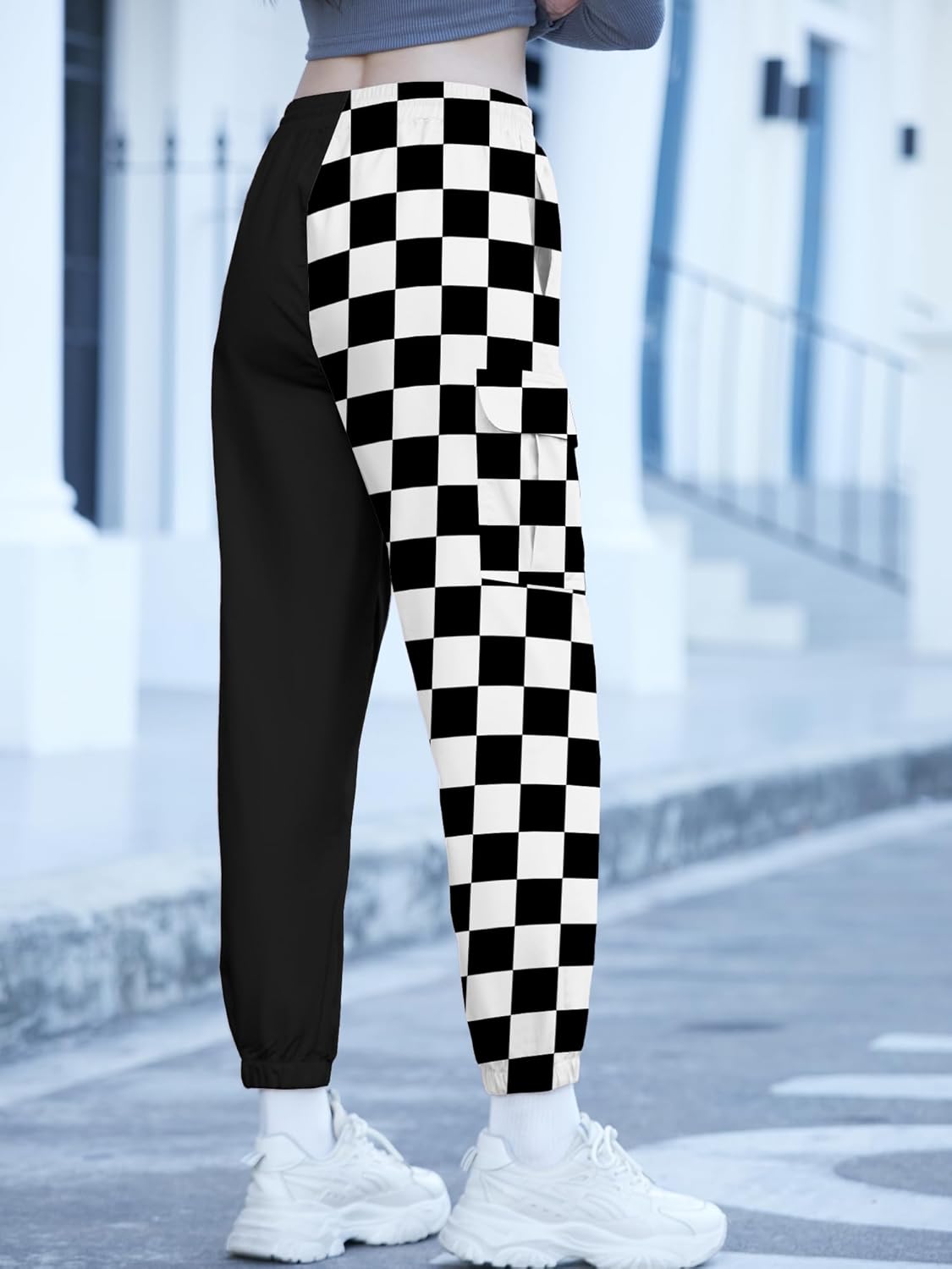 SANGTREE Girls & Womens Drawstring Cargo Jogger Pants,3 Years - Women 3XL