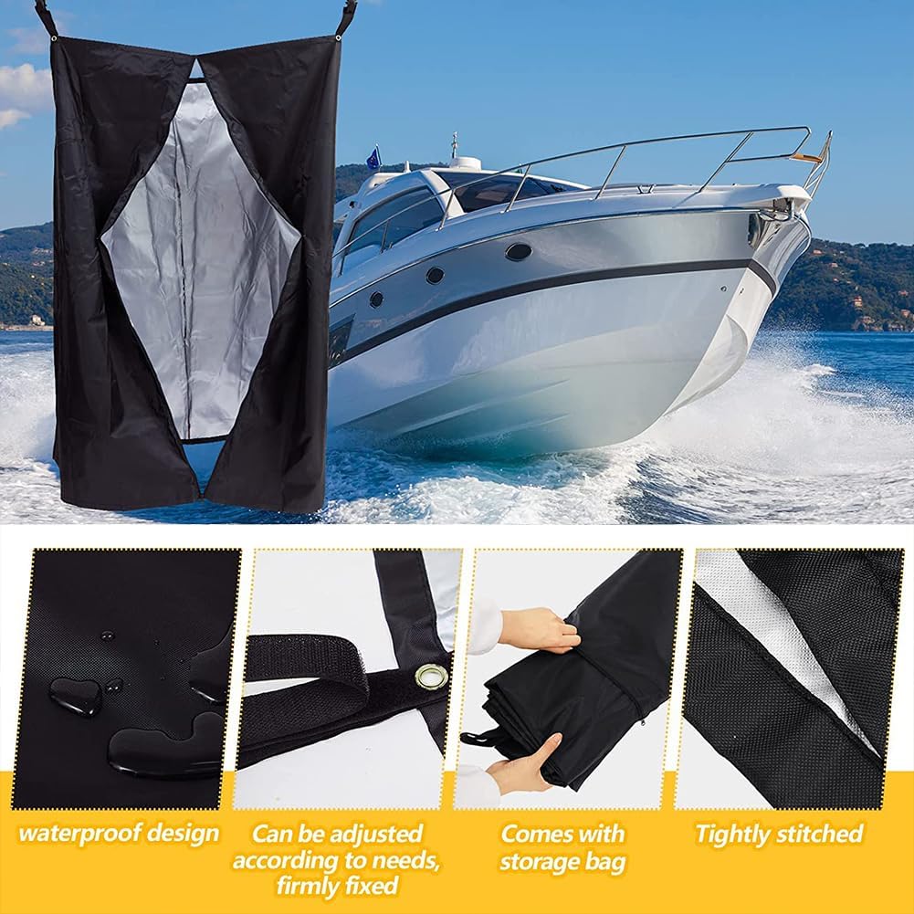 GarveeHome Praktischer Sichtschutz Für Boote Und Pontons Tragbares Hänge Umkleidezelt Mit Tasche Schneller Aufbau, Kompakt, Ideal Als Dusch Oder Umkleidekabine Für Camping, Strand Und