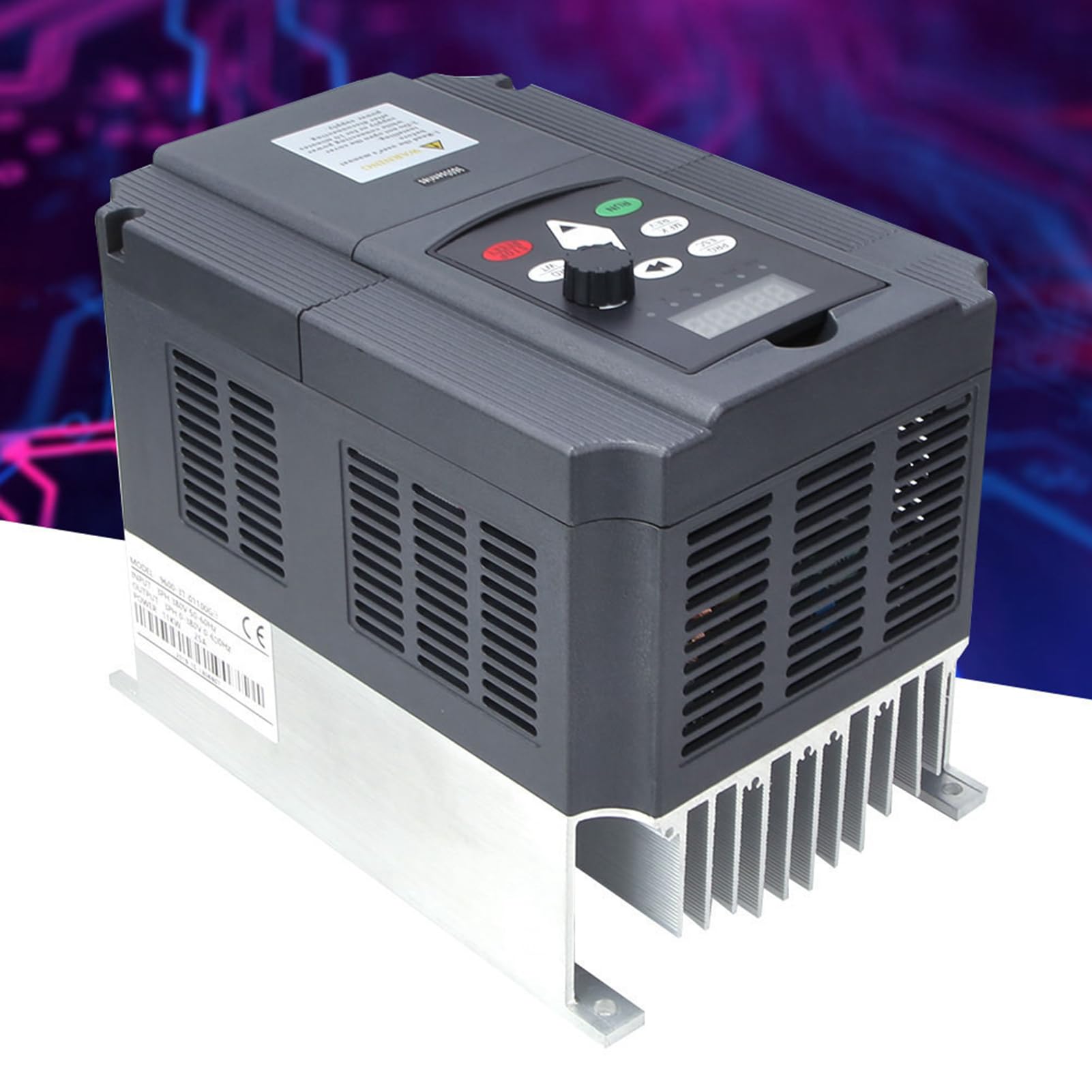 Fdit Variateur de Fréquence 11 KW 380 VAC Triphasé, Contrôle Vectoriel V/F, 0-600 Hz, 150x220x172 mm, pour Automatisation Industrielle